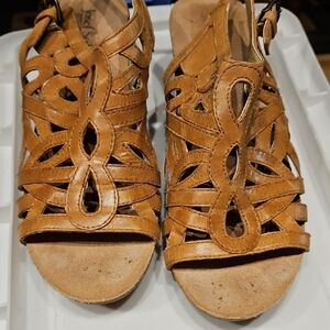 Josef Seibel Brown Leather Sandals